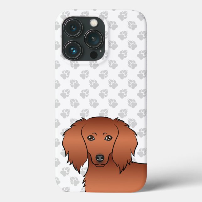 Coques Case-Mate iPhone Tête de chien cartoon mignon teckel à longs poils  (Verso)