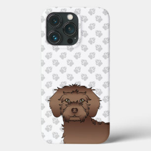 Case-Mate iPhone Case Tête de chien de dessin animé Mini Goldendoodle au