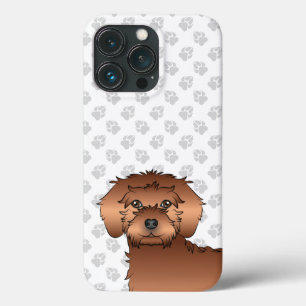 Case-Mate iPhone Case Tête de chien de dessin animé Mini Goldendoodle do