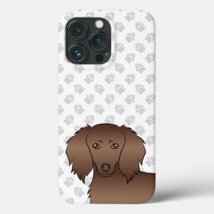 Case-Mate iPhone Case Tête de chien de dessin animé teckel à longs poils