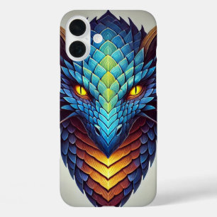 Coque Pour iPhone 16 Plus Tête de dragon bleu