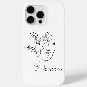 Coque Case-Mate iPhone Tête de femme en ligne artistique Blossom Élégante