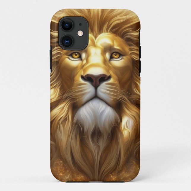 Coques Case-Mate iPhone Tête de lion doré superbe (Dos)