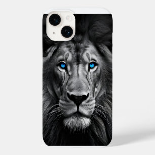 Coque Case-Mate iPhone Tête de lion gras avec yeux bleu rayonnant - iPhon