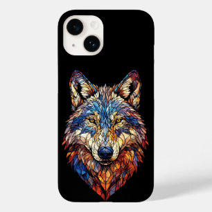 Coque Case-Mate iPhone Tête de loup en verre coloré