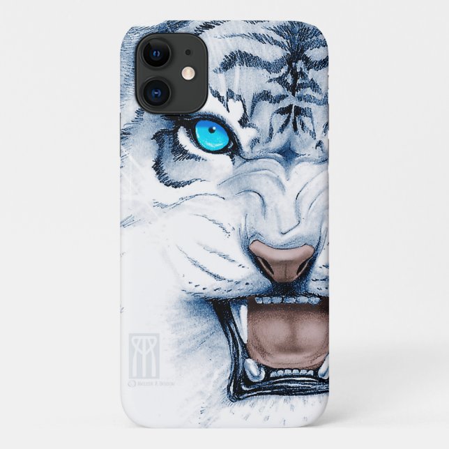 Coques Case-Mate iPhone Tête de Tigre de Glace (Dos)