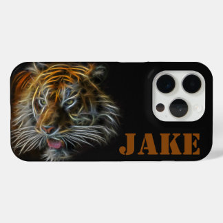 Coque Case-Mate iPhone Tête de tigre néon abstrait pour iPhone 15 Pro