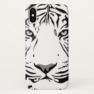 Case-Mate iPhone Case Tête de Tigre Noir et Blanc Abstraite