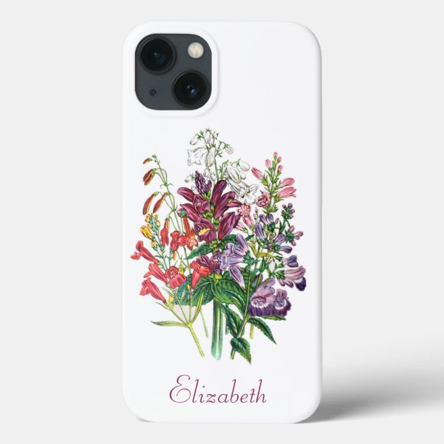 Coques Case-Mate iPhone Tête de torche personnalisée et Fleurs de langue d (Verso)