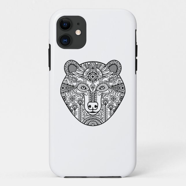 Coques Case-Mate iPhone Tête d'ours de style (Dos)