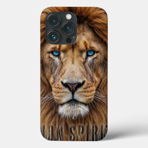 Case-Mate iPhone Case Tête majestueuse de lion aux yeux bleus Faune An