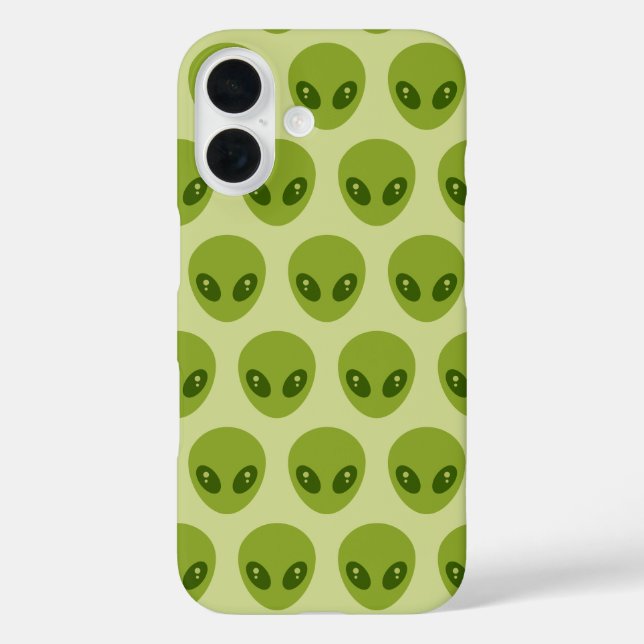 Coques Case-Mate iPhone Têtes d'alien vert mignonnes motif (Verso)