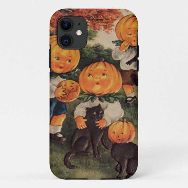 Coques Case-Mate iPhone Têtes de citrouilles (Dos)
