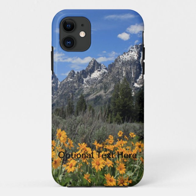 Coques Case-Mate iPhone Tetons grand avec les fleurs jaunes (Dos)