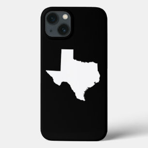 iPhone 13 Coque Texas en blanc et noir