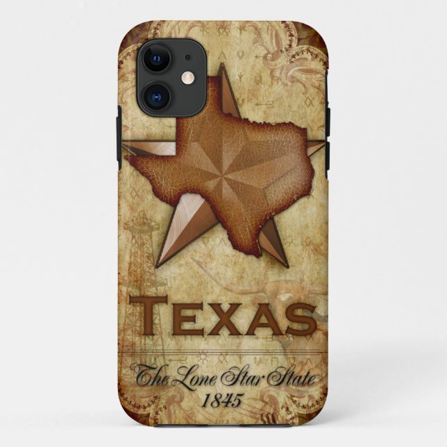 Coques Case-Mate iPhone Texas - L'État de l'étoile solitaire (Dos)