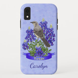 Coque Pour iPhone XR Texas State Mockingbird & Bluebonnet Flower