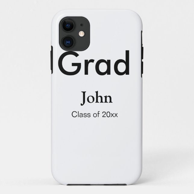 Coques Case-Mate iPhone texte de félicitations de fin d'études avec nom da (Dos)