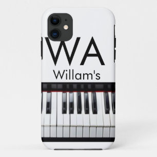 Case-Mate iPhone Case Texte de nom de lettre initiale de monogramme musi