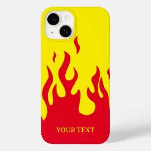 Coque Case-Mate iPhone [Texte et couleur personnalisés] flammes stylisées
