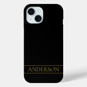 Coque Case-Mate iPhone Texte et lignes dorés élégants et personnalisables
