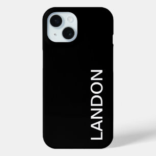 Coque Case-Mate iPhone Texte moderne en noir et blanc gras