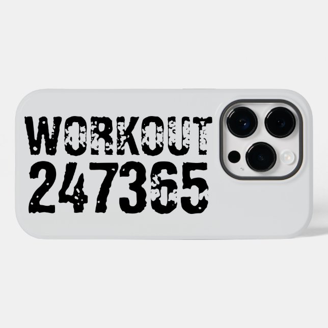 Coques Case-Mate iPhone Texte usé et rayé Workout 247365 noir (Verso (horizontal))