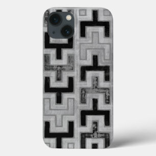 iPhone 13 Coque Textile de Mudcloth d'Africain avec les motifs