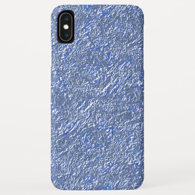 Coques Case-Mate iPhone Textura rústica azul e efeito prateado (Dos)