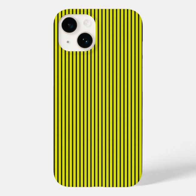 Coques Case-Mate iPhone Texture à rayures jaunes (Verso)