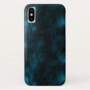 Coques Pour iPhone Texture Abstrait Nébuleuse Bleue
