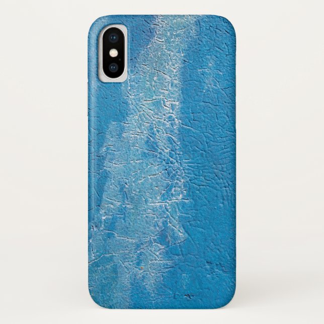 Coques Case-Mate iPhone texture abstraite de peinture bleue (Dos)