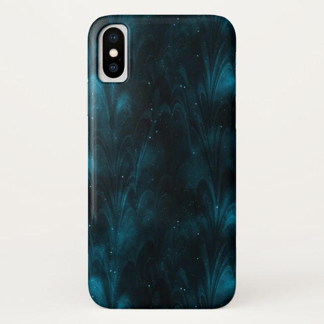 Coques Case-Mate iPhone Texture Abstraite Nebula bleue (Dos)