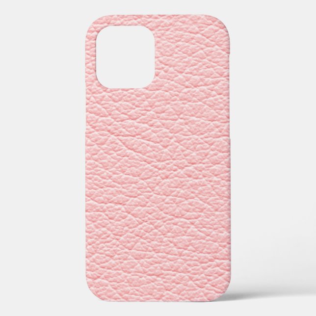 Coques Case-Mate iPhone Texture arrière - plan cuir rose (Verso)