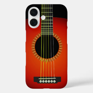 Coque Pour iPhone 16 Texture Arrière - plan de guitare