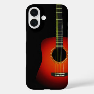 Coque Pour iPhone 16 Texture Arrière - plan de guitare