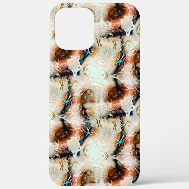 Coques Case-Mate iPhone Texture beige tordue avec des tons brûlés et coulé (Verso)
