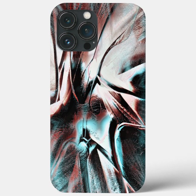 Coques Case-Mate iPhone texture biseautée rouge à bleu pixélisée (Verso)