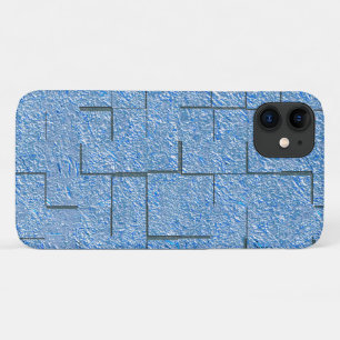Case-Mate iPhone Case Texture bleu argenté avec effet mosaïque et relief