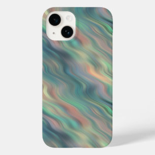 Coque Pour iPhone 14 Texture bleue Iris Wavy