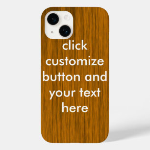 Coque Pour iPhone 14 texture brune en bois à grains serrés