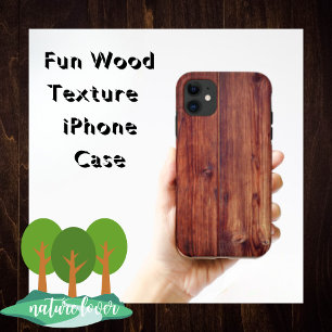 Case-Mate iPhone Case Texture comme du bois sombre 