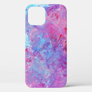 Case-Mate iPhone Case Texture créative bleu-rose, taches de peinture.