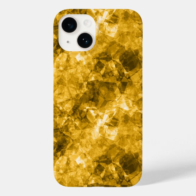 Coques Case-Mate iPhone Texture crumplée jaune (Verso)