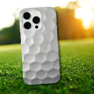 Coque iPhone 16 Pro Max Texture de balle de golf blanche gaufree