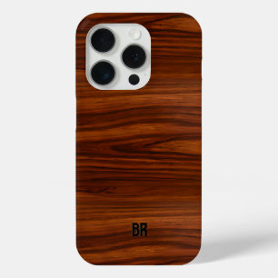 Coque Case-Mate iPhone Texture de bois d'acajou marron marron