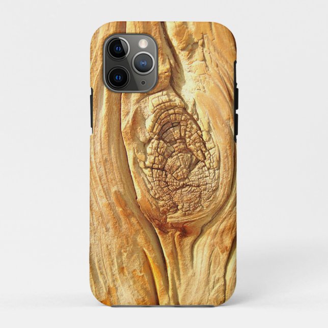 Coques Case-Mate iPhone Texture de bois noueux moderne (Dos)