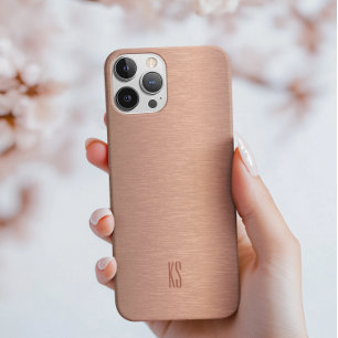 Coque iPhone 16 Pro Texture de cuivre métallique apparence arrière - p