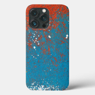 Case-Mate iPhone Case Texture de peinture orange et turquoise