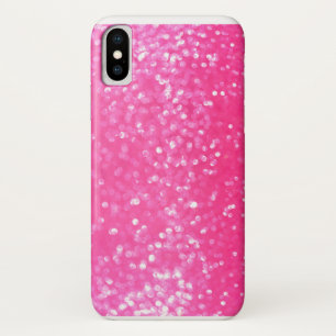Case-Mate iPhone Case Texture de photo scintillante rose vif pailleté